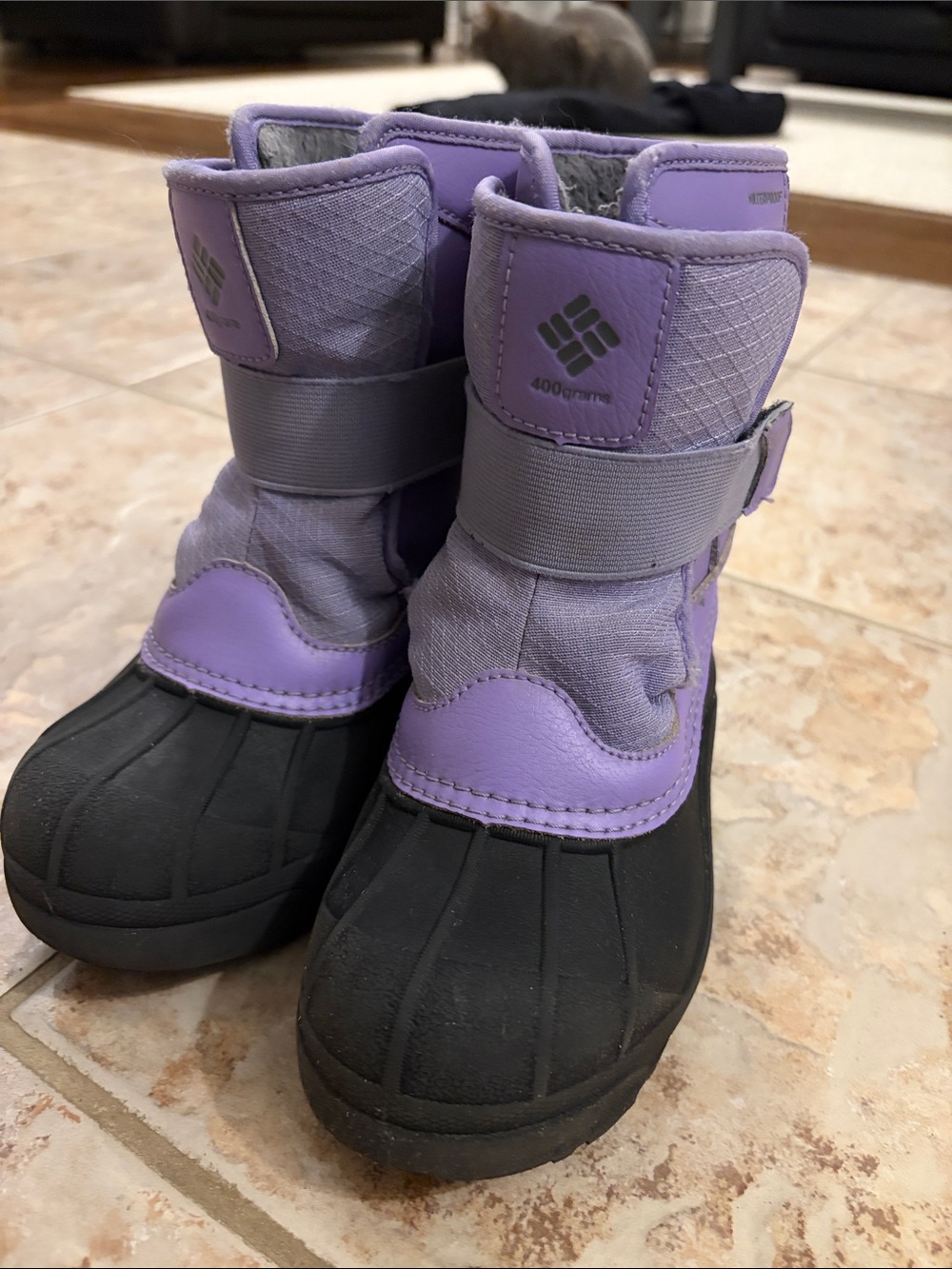 Columbia Kids Purple and Black Insulated Snow Boots